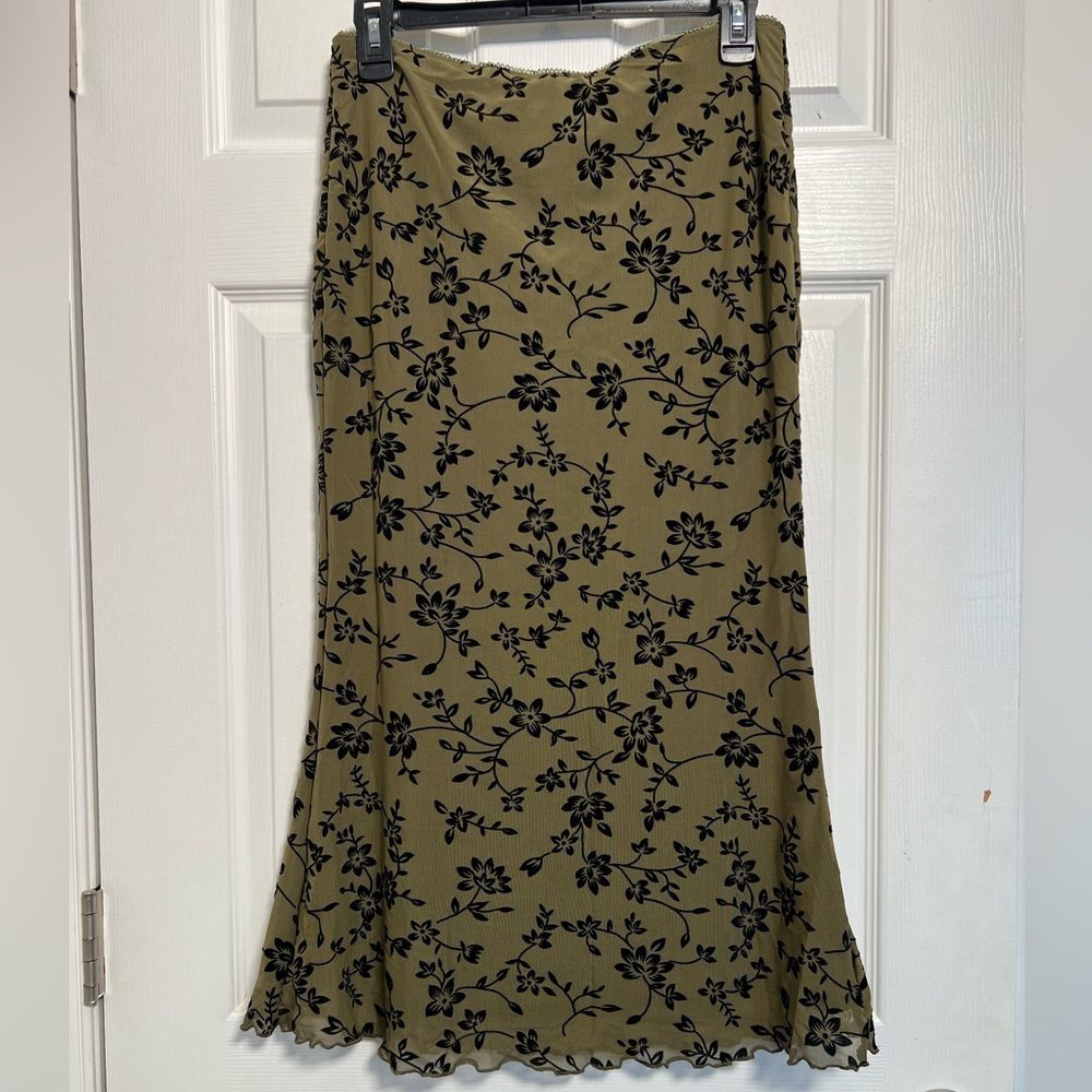 NWT Verdusa Women's High Waisted Mesh Floral Skirt - Picture 5 of 6